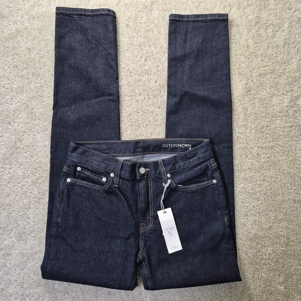 Outerknown Sea Jeans Mens Actual 30/35 Dark Wash Blue Ambassador Slim  Skate USA